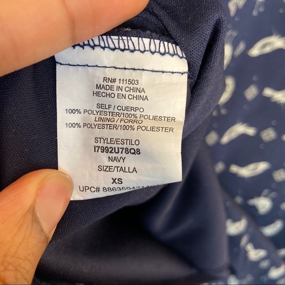 Lily Rose Navy Blue Bird Mini Dress XS Womens Work - Picture 7 of 7